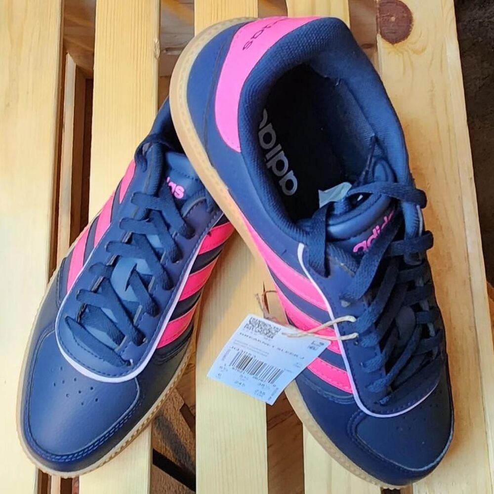Adidas Women's Pink and Blue Trainers